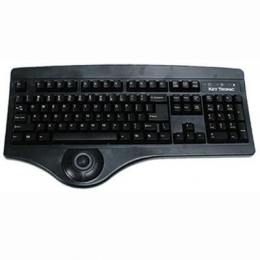 Keytronic Keyboard TRACKBALL-U2 104Keys USB Trackball w/  Large L Shape Enter Key Black RoHS [Item Discontinued]